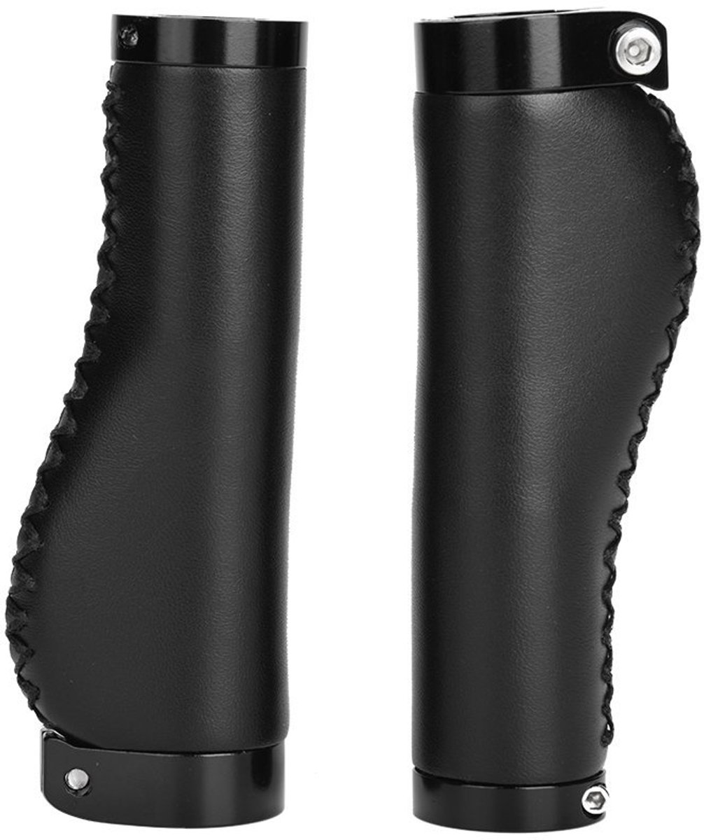 Dailygoods - Fietshandgrepen - Ergonomisch ontwerp - Verbreden Holding Oppervlak - Zwart - Lederen Bike Grips - Voor Mountain Road Bike
