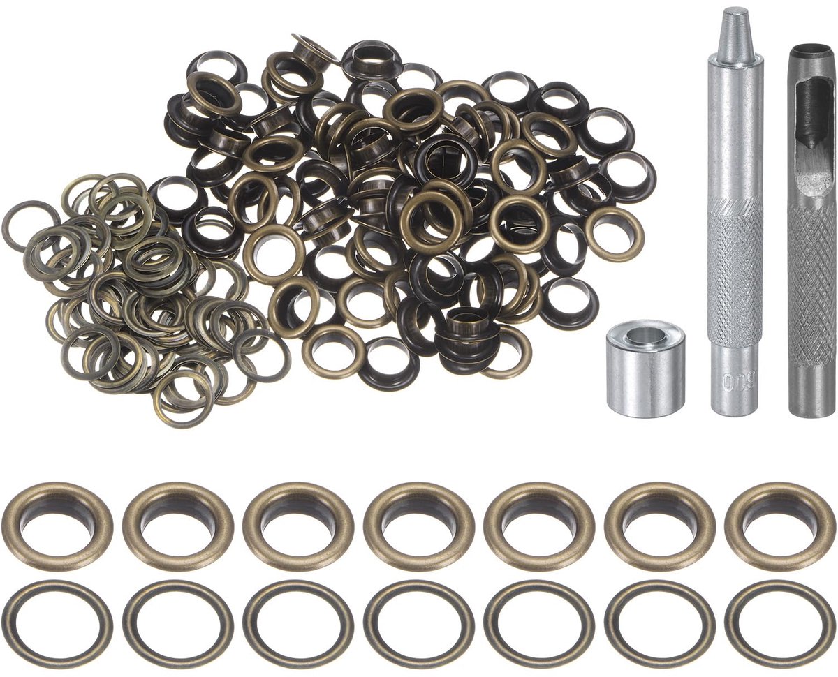 Dailygoods - Set van 100 Stuks Koperen Perforator voor Oogjes in Kleding