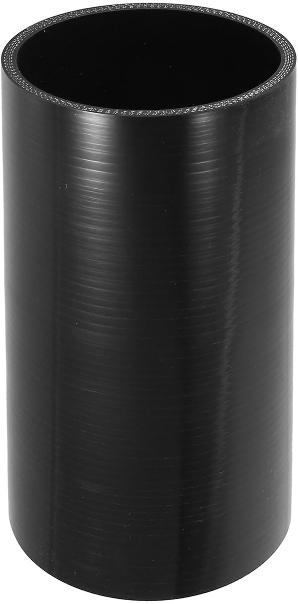 Dailygoods - Universele Zwarte Silicone Slang voor Auto - 90mm ID, 200mm Lengte, 0 Graden