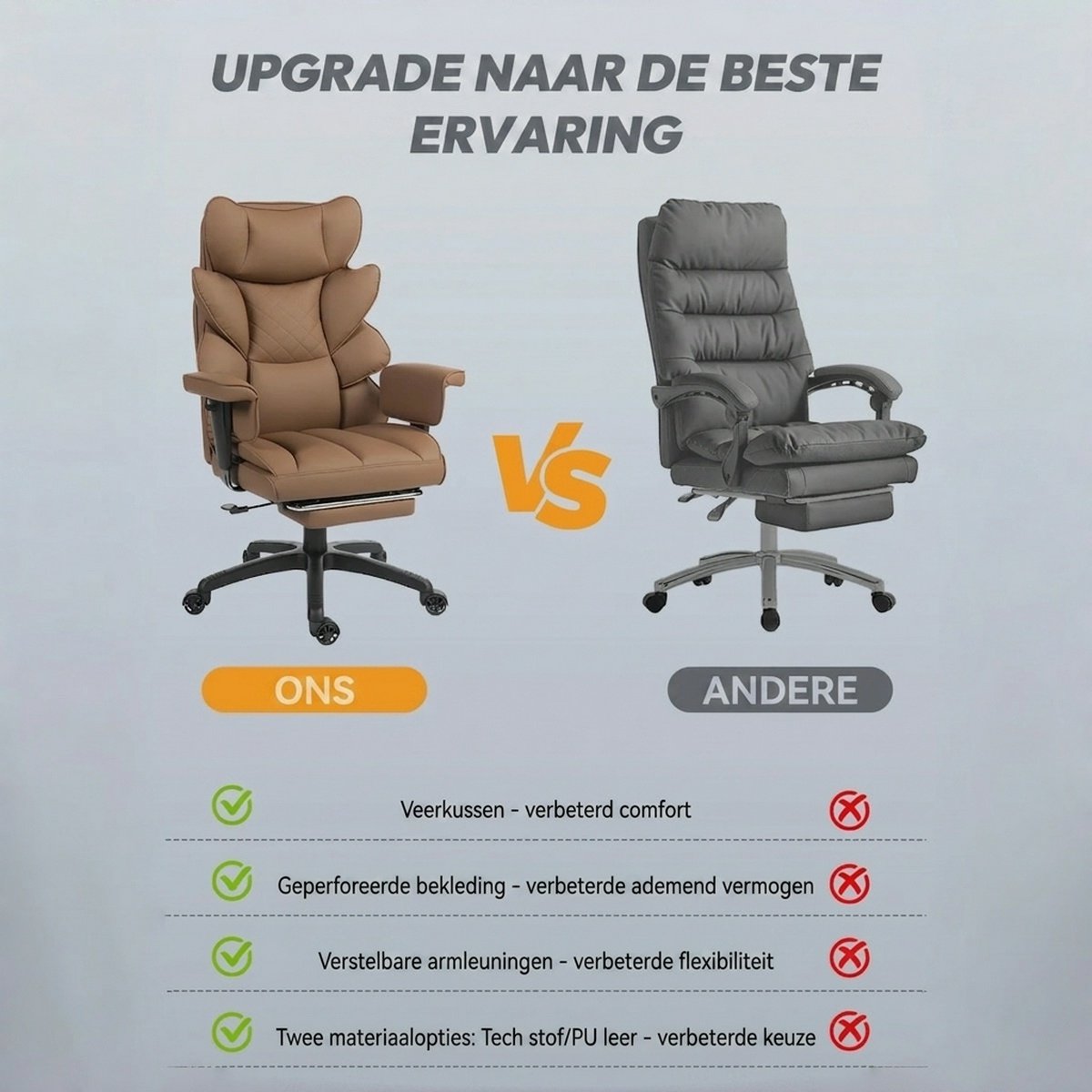 Dowinx Ergonomische Gamingstoel met - afbeelding 3