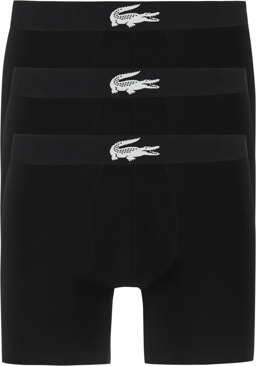 Lacoste boxer briefs (3-pack) - heren boxers normale lengte - zwart