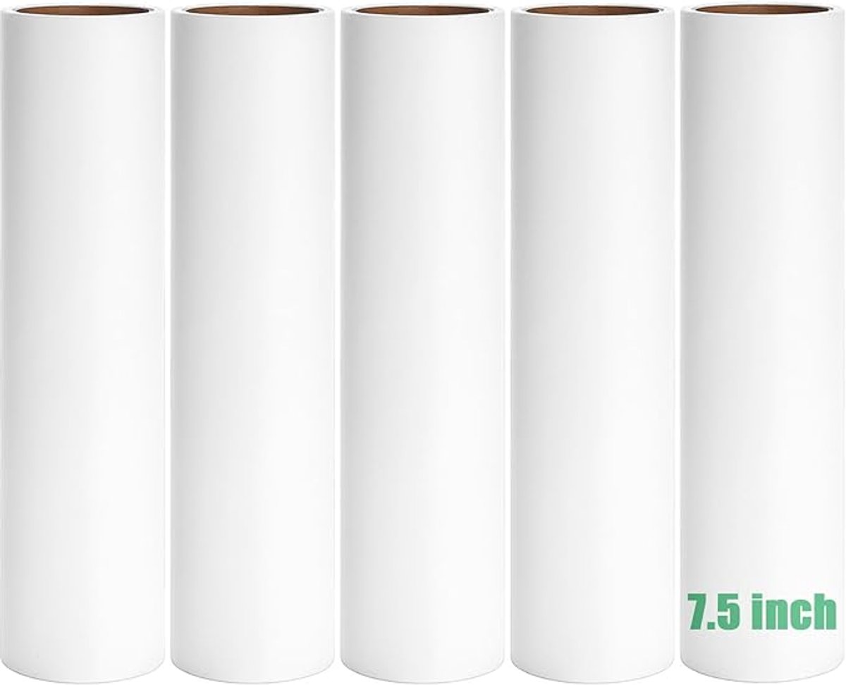Pluisroller Vullingen - Kleding rollers - Scheurbare Pluisroller - kleefroller - Zelfreinigende pluisrol - Kleding Reinigen - Geschikt Voor kleding, bed, tapijt,haren, kattenharen - 5 rollen - 19 x 3.8 cm