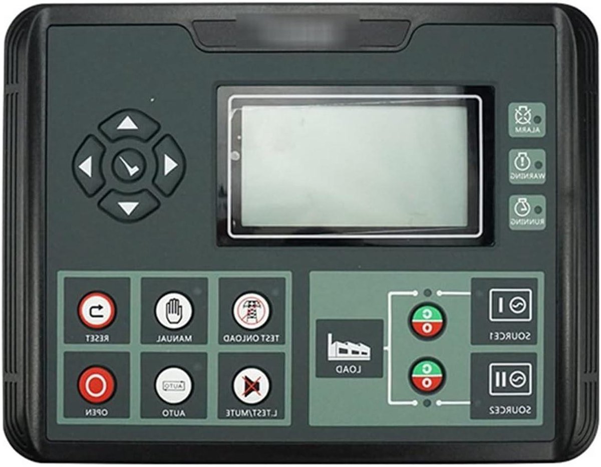 Diesel Generator Controller - ATS Controller - Automatische Schakeling - LCD Display - ATS520R - Zwart
