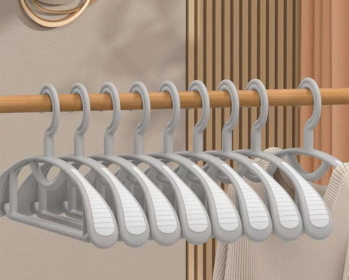 KZQ Antislip kledinghangers zonder bandjes – Laat geen sporen achter, geschikt voor delicate kleding, voorkomt blauwe plekken op de schouders – Verpakking van 10 stuks