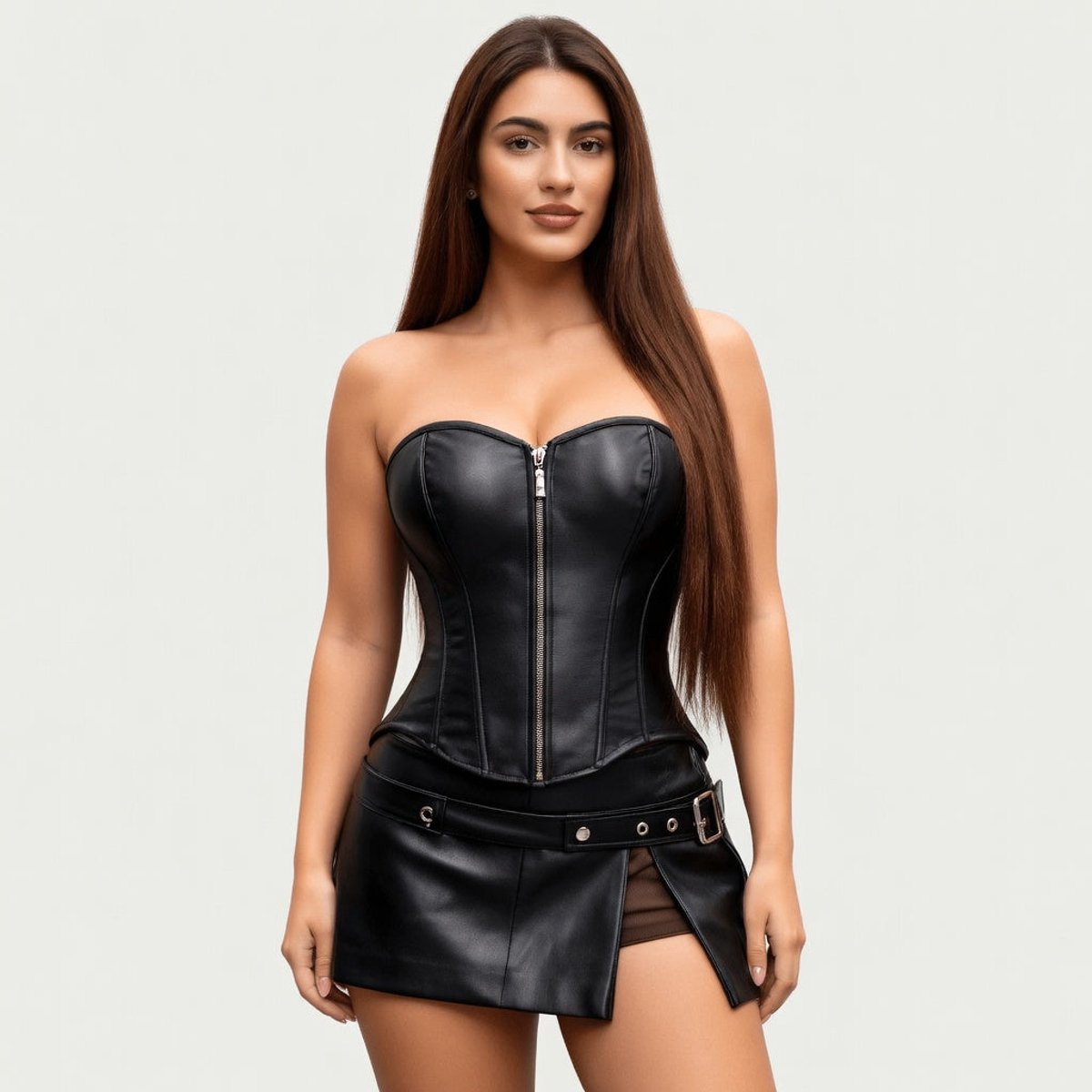 Corset Wetlook Zip OhYeah
