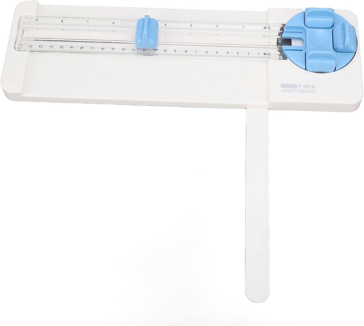 Papiersnijder 4-in-1 - Papier trimmer ambacht - Hobby projecten maken - Verschillende snijvormen - 230 mm snijbreedte - Blauw