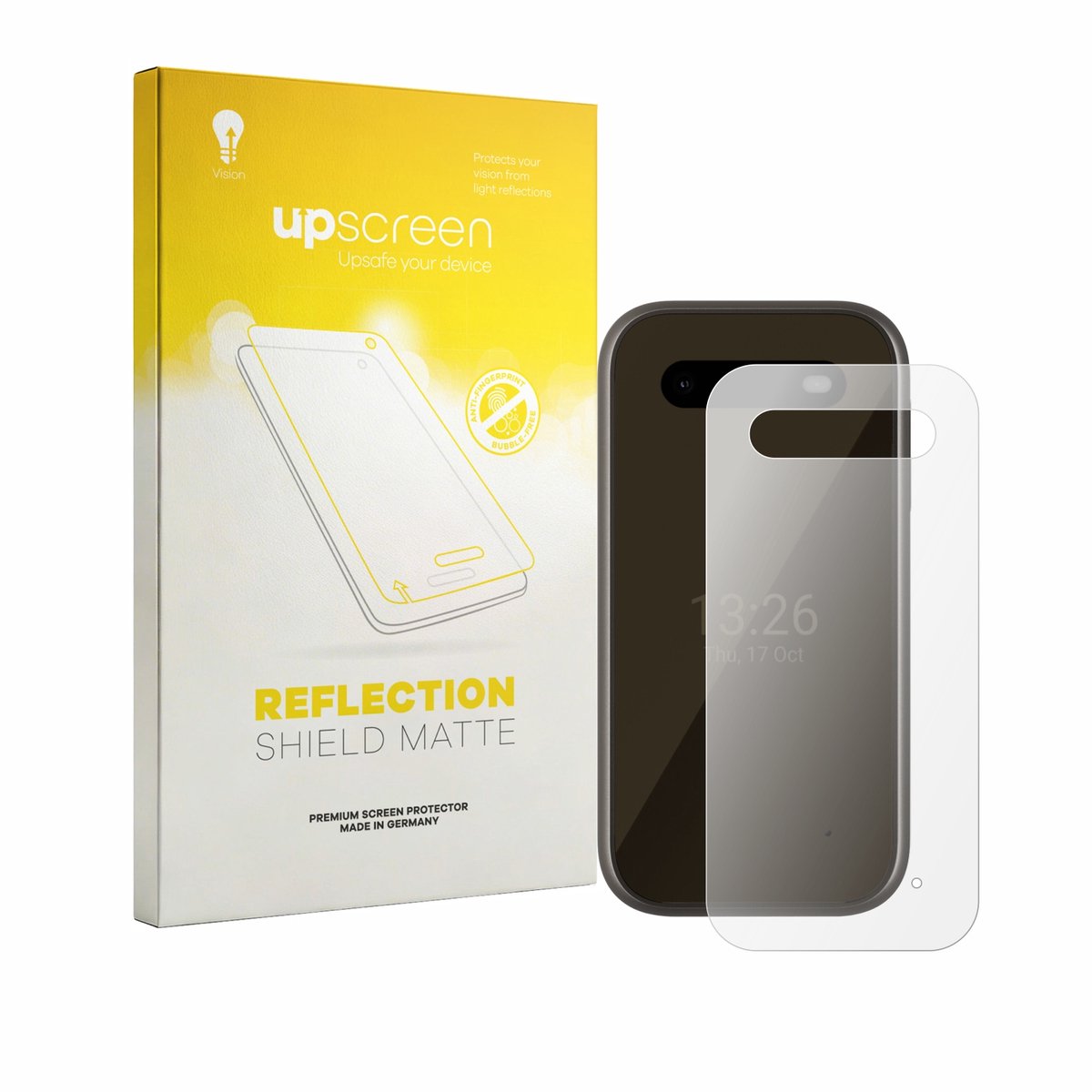 upscreen - Screenprotector voor HMD 2660 Flip 4G (Achterkant) - Folie Beschermfolie anti glare matte