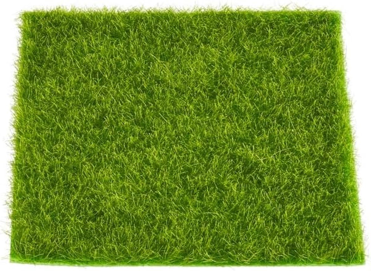 Grastapijt - Kunstgras Mat - Decoratie Kaarten - Zelfnivellerend - 14 x 14 cm - Groen