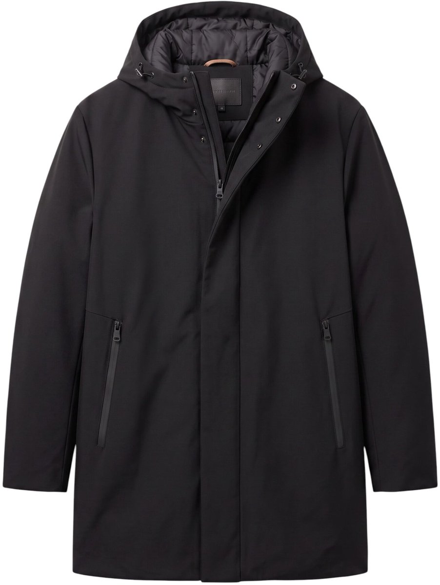 Lange Jas - Heren Winterjassen Volwassen - LF8927- Zwart - Maat M