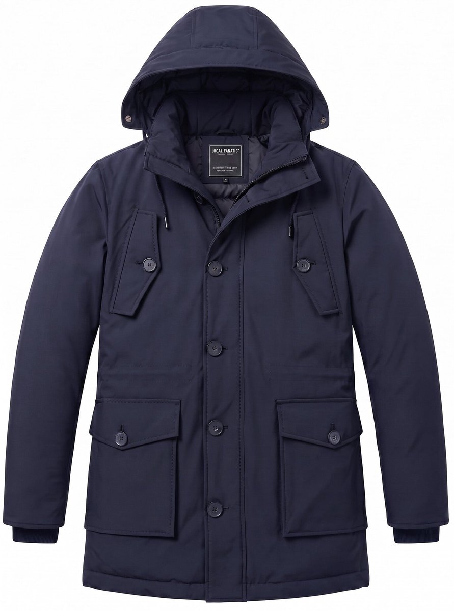 Gewatteerde Jassen - Heren Winterjassen Volwassen - LF8202 - Blauw - Maat M