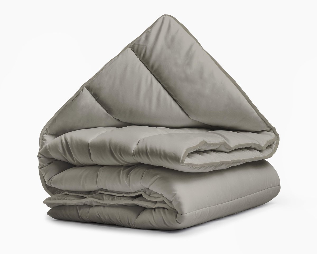 SnelShoppen - Dekbed zonder Overtrek Kaki Tweepersoons 240 x 200 - Wasbaar - Inclusief Kussenslopen - Ideaal voor Slapen, Logeren, en Kamperen