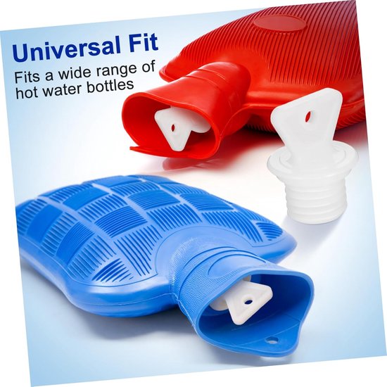Warmwaterkruik Stopper - Afsluitdop Zak - Lekvrije Afsluiting - Eenvoudige Vervanging - 45 x 35 cm - Wit — afbeelding 4