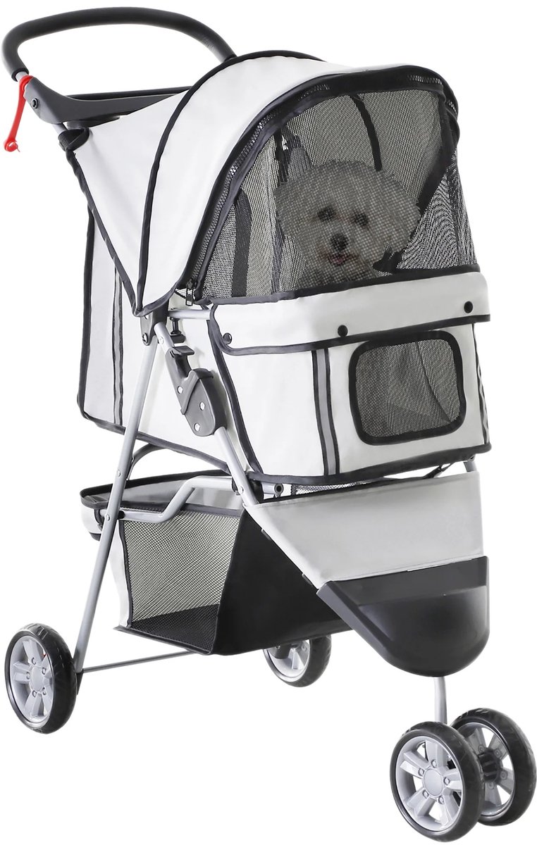 uJOY Hondenbuggy - Geschikt voor honden en katten tot 15 kg - 360° draaibare voorwielen - Opvouwbaar - Waterafstotende materialen