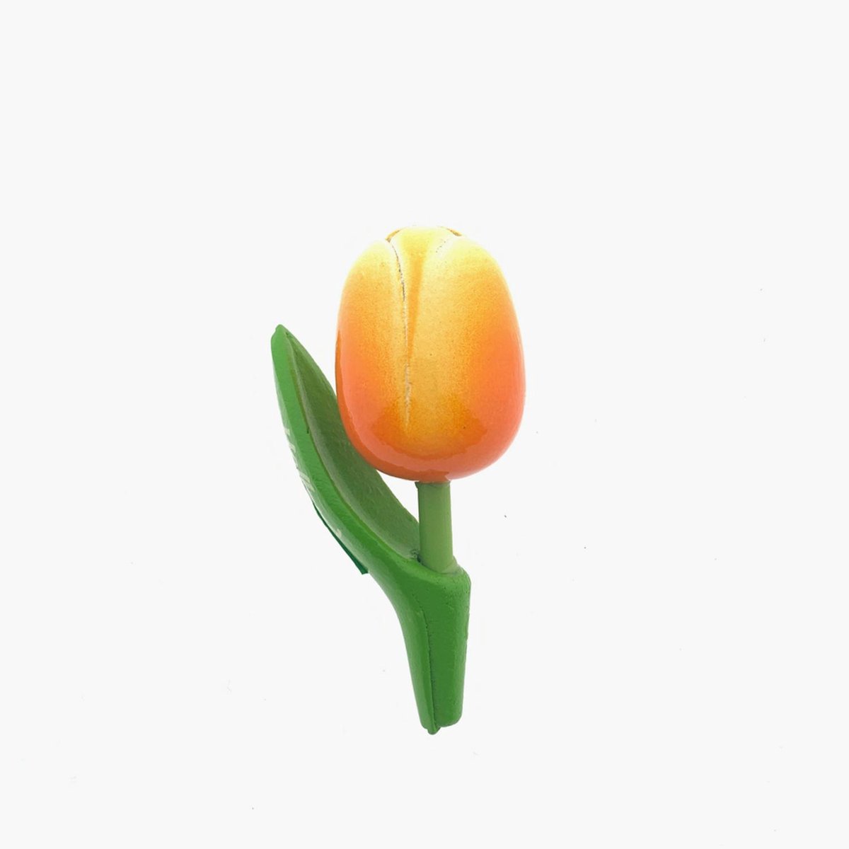 Magneet hout tulp Holland - geel