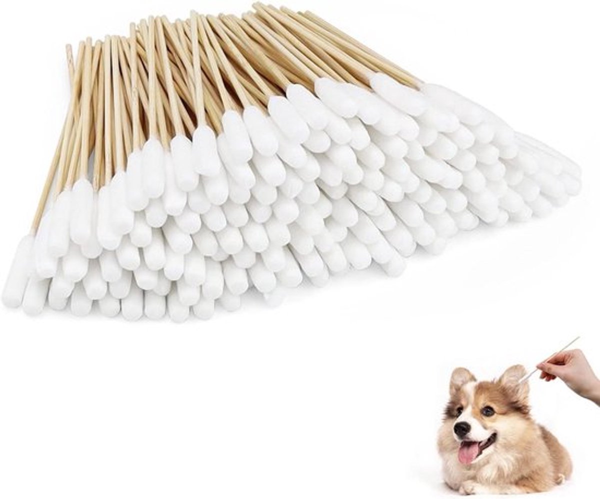 Katoenen hondenstaafjes voor honden - 150 stuks - Reiniging en hygiëne oren huisdieren