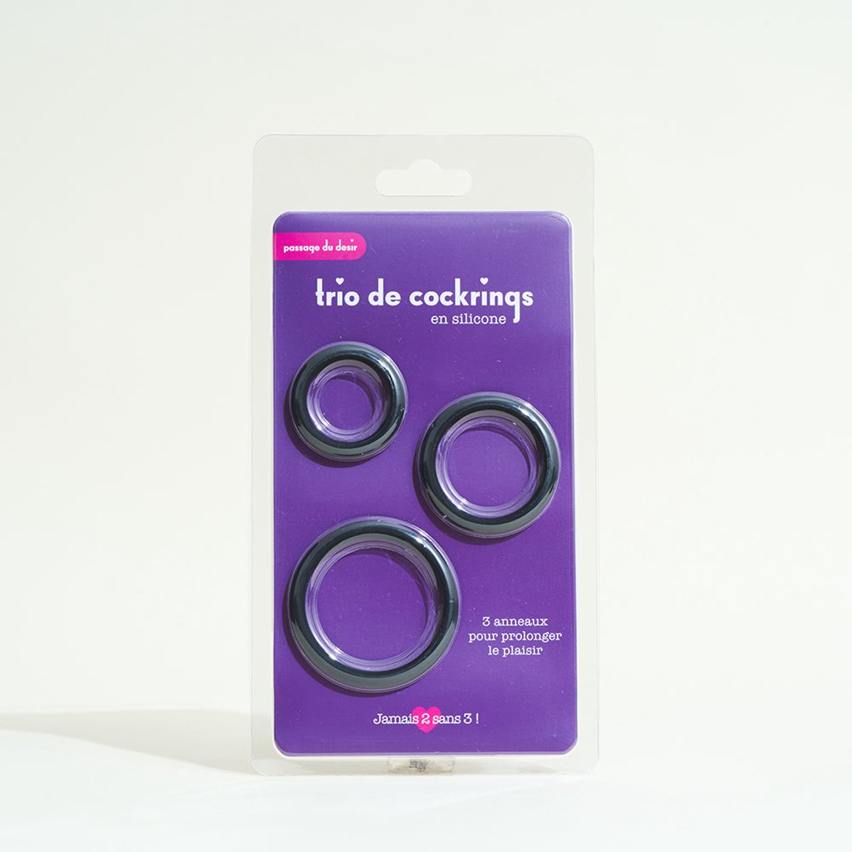 Trio cockrings van siliconen