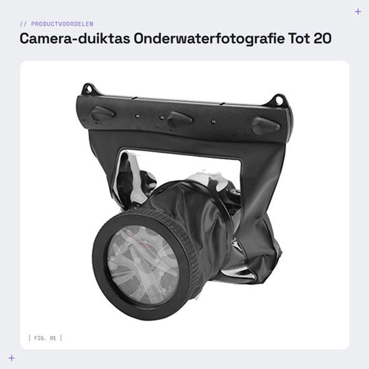 Duiktas Waterdicht - Onderwaterfotografie - Universeel voor DSLR - Tot 20 Meter - Polycarbonaat - Afmetingen 17,5 x 25 x 7,8 cm - Onderwatercamera