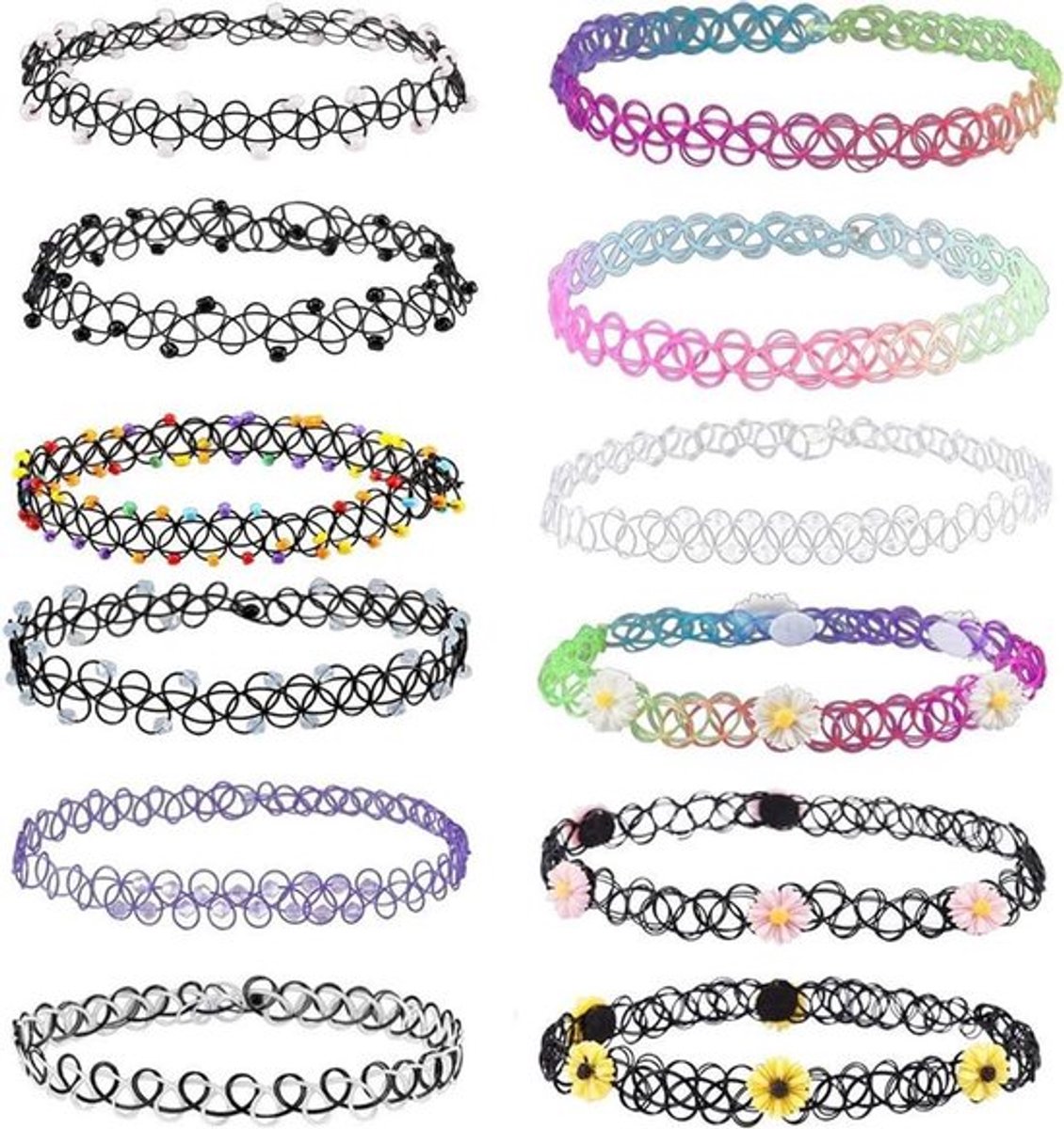 Modieuze choker ketting voor vrouwen en meisjes met ronde hals & gothic stijl