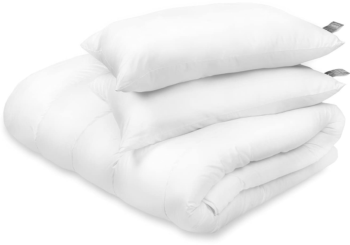 SnelShoppen - Set van 2 Zachte Microvezel Kussens 40x60 cm met Optimale Steun voor Nek en Hoofd - Hypoallergeen, Machinewasbaar en Droogbaar voor Comf