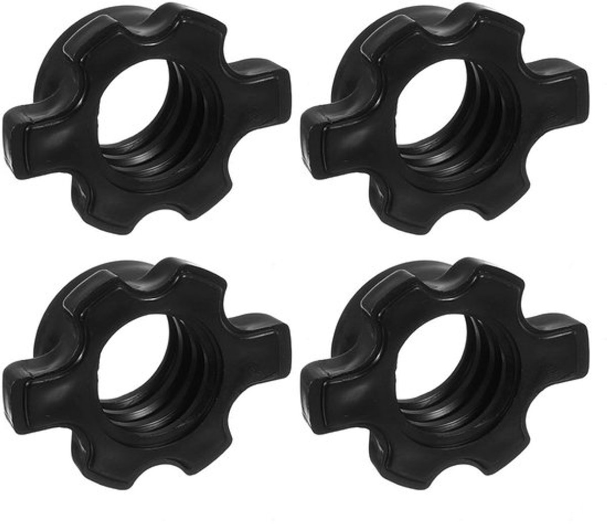 Lange halterstang moer set voor gewichtstraining fitness - Zeskantschroef bevestigingsmoeren - 2,2 cm