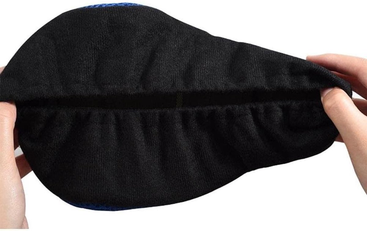 Fietskussen - Zadelhoes Gewatteerd - Comfortabel Fietsen - 3D Ademende Stof - 23 x 20 cm - Zwart