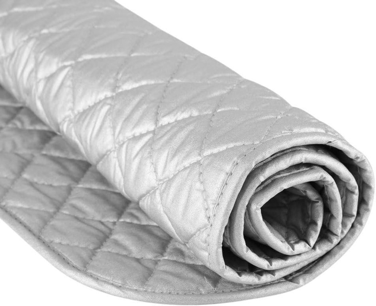 Opvouwbare strijkmat - Reisstrijkplank waskussen - Snel kleding strijken - Hittebestendig tot 428°F - 55 x 60 cm - Zilver