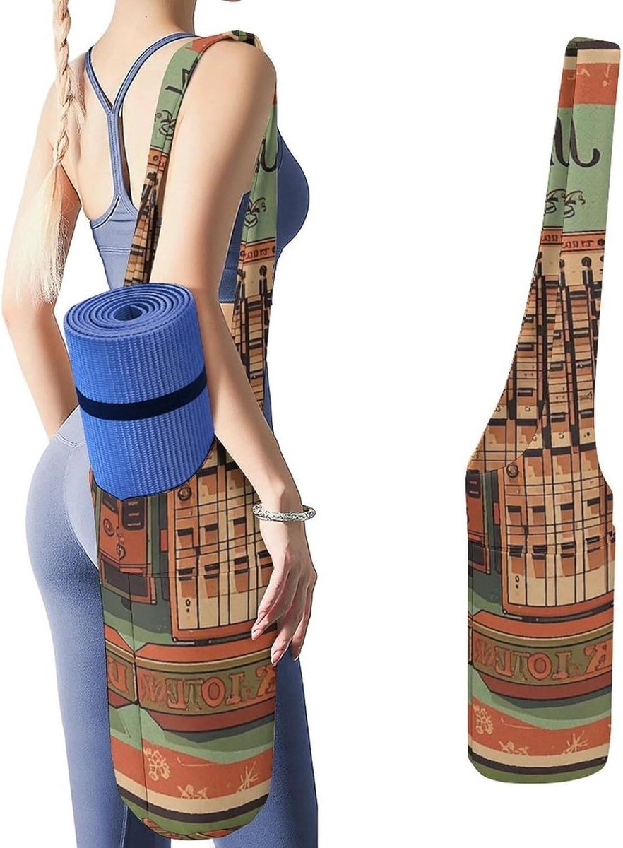 Yoga Mat Tas - Sporttas Gymtas - Yoga Beoefenen - Grote Opbergruimte - 50x40x18cm - Wit