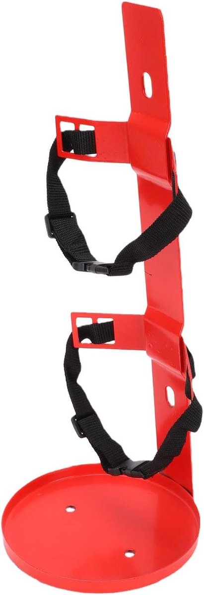 Brandblusser Muurbeugel - Brandblusserhouder - Veilige Opslag - Verstelbare Nylon Riem - 7.5 Inch Bak - Zwart