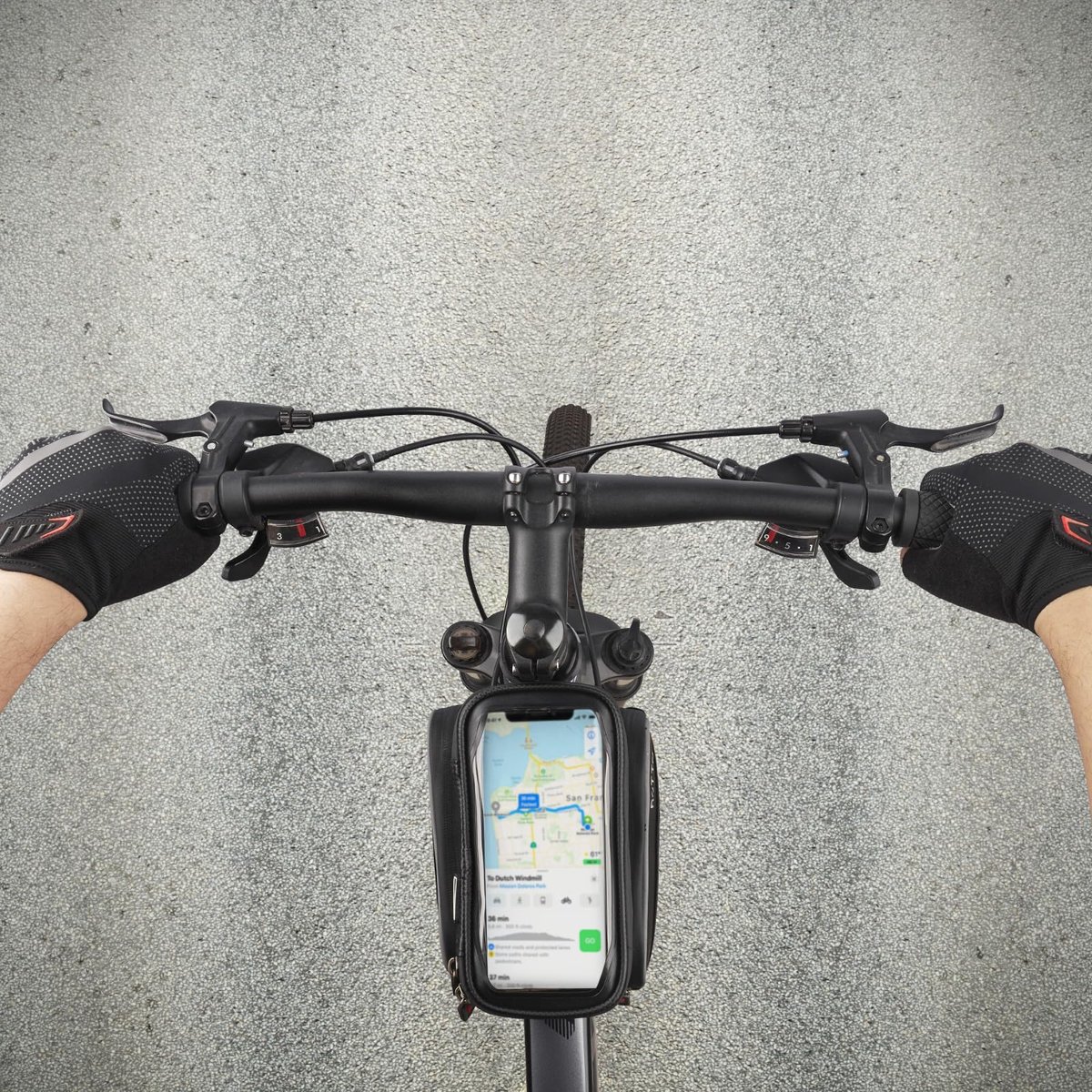 SnelShoppen - Waterdichte Fietstas voor Mobiele Telefoon - Racefiets Accessoire - Universeel - Geschikt voor iPhone en Android - Eenvoudige Bevestigin