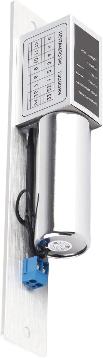 Elektrisch Insteekslot - Magnetisch Slot Deur - Toegangscontrole Thuis - Roestvrij Staal - 20.5 cm - Zilver