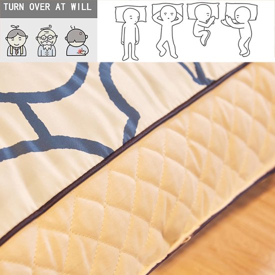 Japanse Futon Matras - Vloermatras Opvouwbaar - Comfortabel Slapen - Huidvriendelijke Stof - 90x200 cm - Geel — afbeelding 3