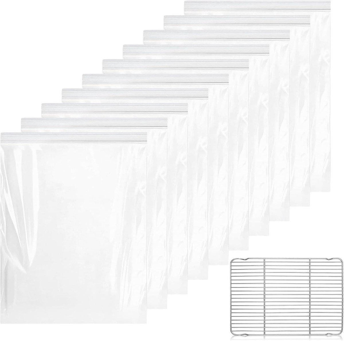 Reinigingszakken - Grill Reiniger - Onderhoud Keuken - Moeiteloos Ontvetten - 10 Stuks - Transparant