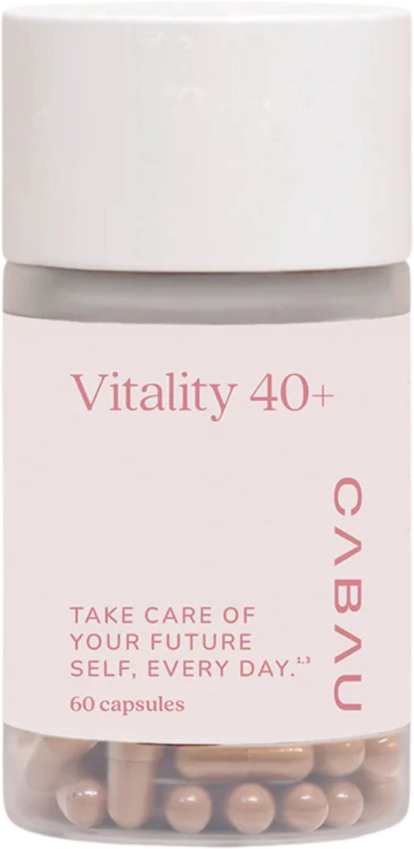 Cabau – Vitality 40+ – Antioxidant Complex met NAD+ (200 mg), CoQ10 & Resveratrol – Voor Energie en Mentale Veerkracht – Vrouwen 40+ – 30 capsules