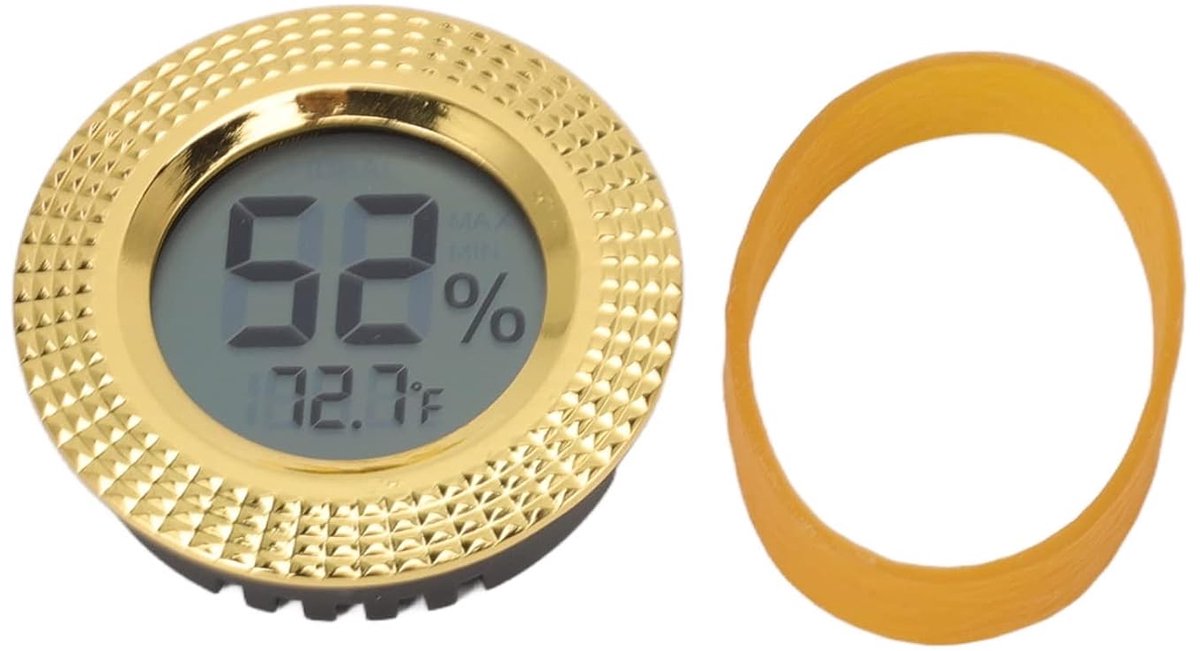 SnelShoppen - Mini Hygrometer Thermometer, Ingebouwde Digitale Hygrometer Rond, Hoogwaardige Elektronische Temperatuur- en Luchtvochtigheidsmeter voor