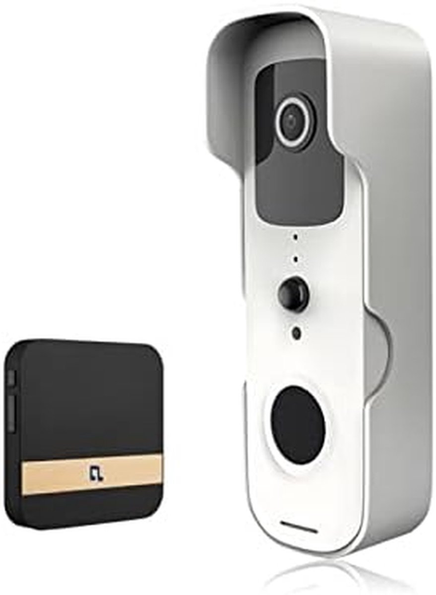 Draadloze Video Deurbel - Smart Intercom Camera - Huisbeveiliging - IP55 Waterdicht - 1 stuk - Wit