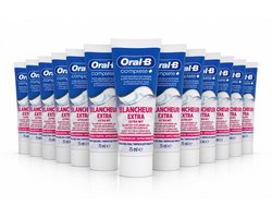 Oral-B Complete Extra Wit Tandpasta – 12 x 75 ml – Extra Frisse Munt – Fluoride Tandpasta – Voordeelverpakking