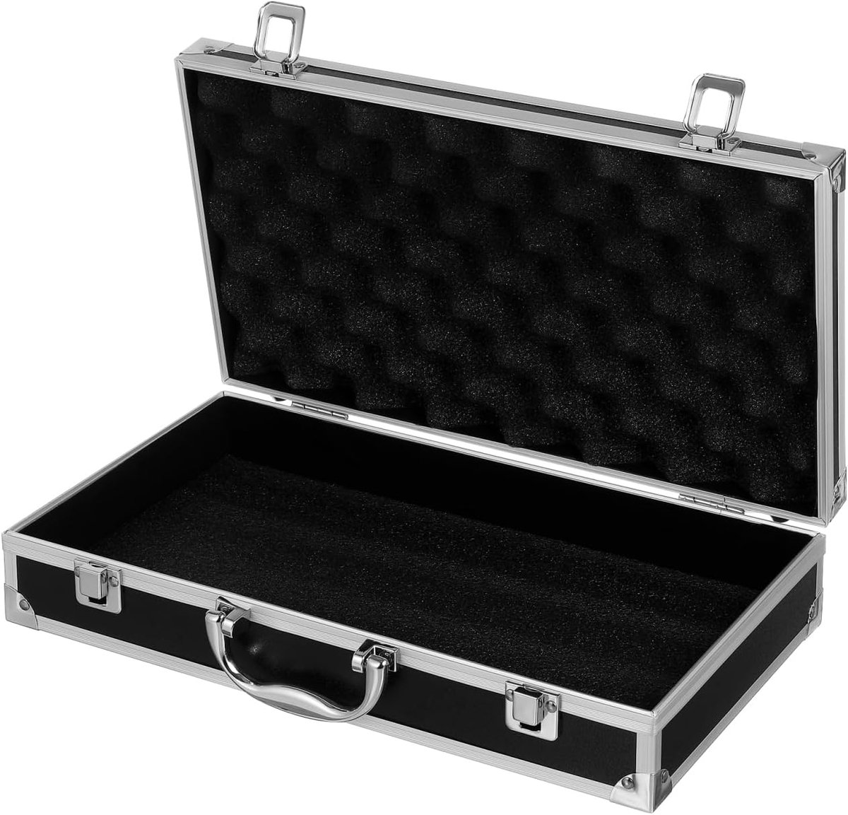 SnelShoppen - Housoutil Metalen Koffer met Hangslot - Opbergdoos voor Gereedschap - Robuuste Aluminium Toolbox met Schuimvoering - Ideaal voor Transpo