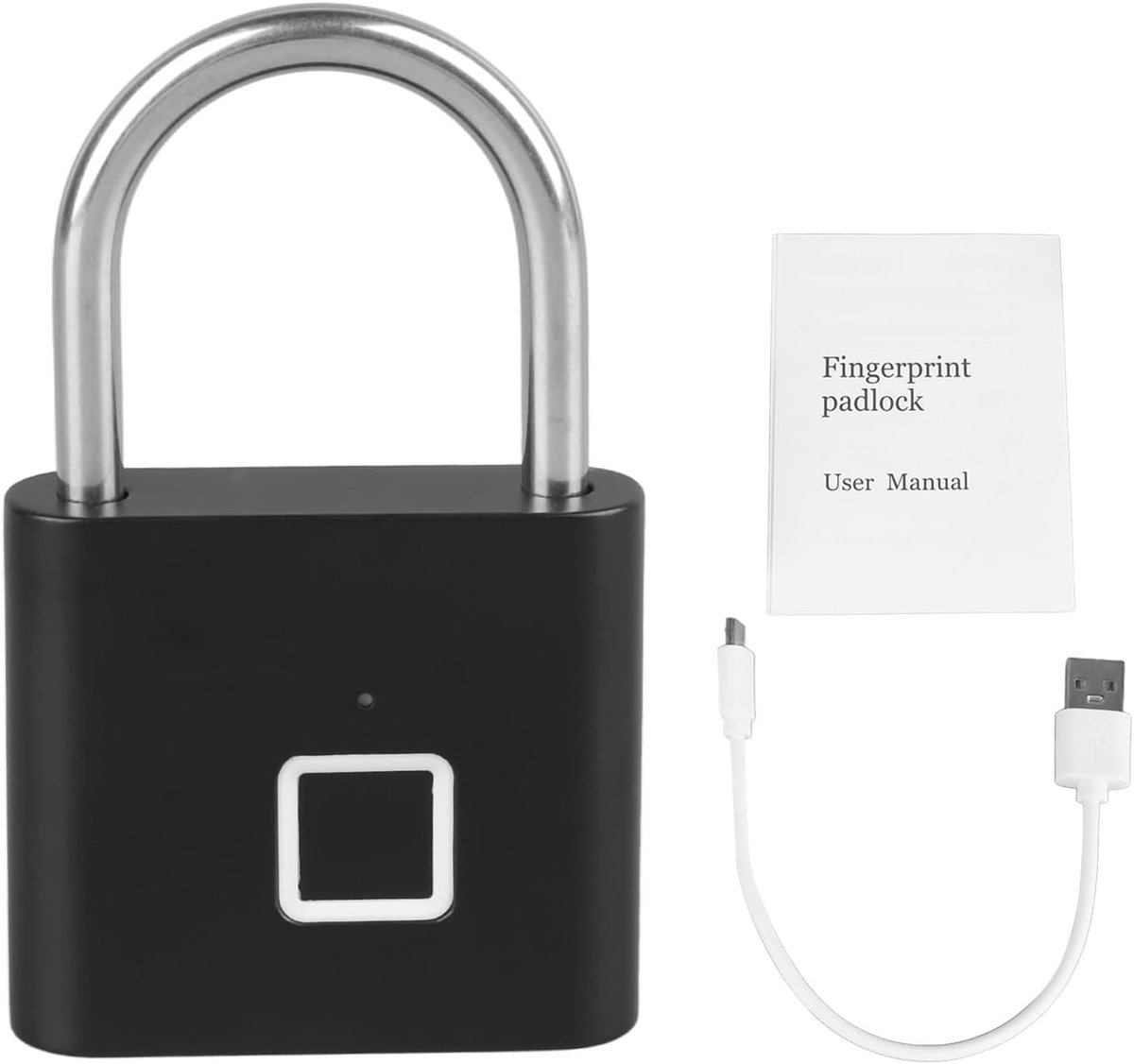 SnelShoppen - Slimme Bluetooth Vingerafdruk Hangslot - USB Oplaadbaar Sleutelloos Waterdicht Biometrisch Elektronisch Slot met Meerdere Ontgrendelopti