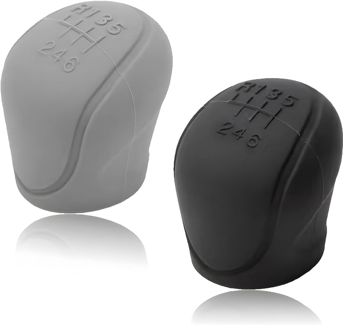 2 Pcs 6 Speed Car Shift Knob Cover, Upgraded Soft TPU Silicone Shift Knob Cover, Universal Shift Knob 6 Gears for - ShopVlot