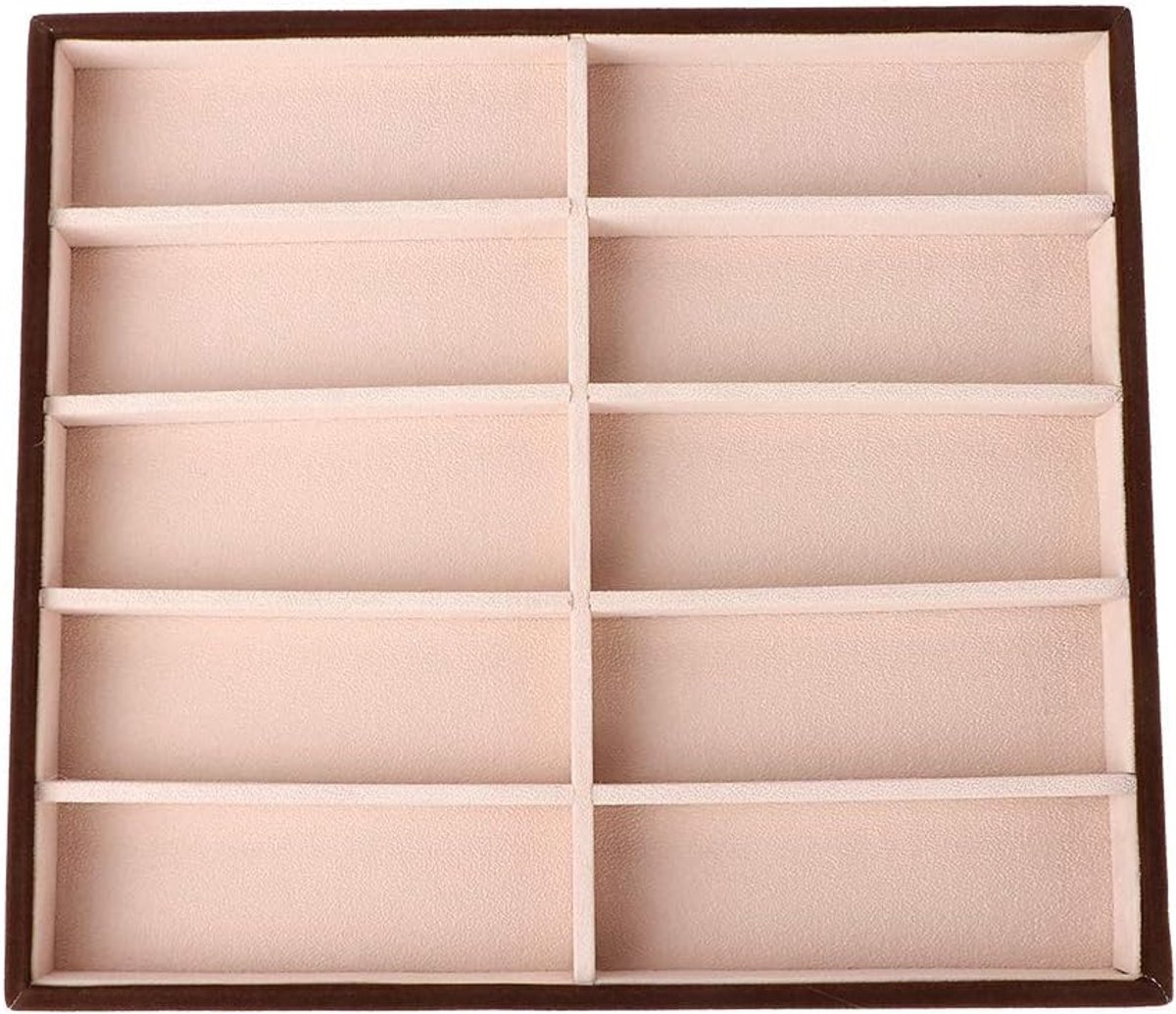 SnelShoppen - 10 Grids Zonnebril Organizer Box - Oogglas Display Tray - Moderne Brilopbergdoos met 10 Compartimenten - Duurzaam MDF - Ideaal voor Thui