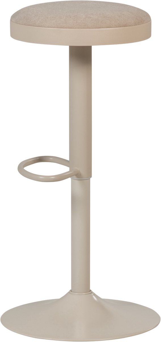 WOOOD Mevo Barstoel In Hoogte Verstelbaar - Chenille - Zand - 82x42x42