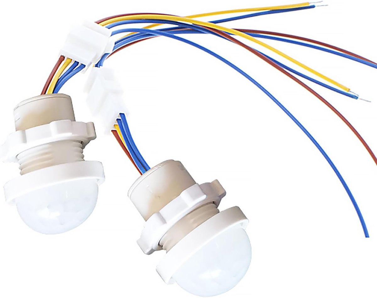 SnelShoppen - PIR Bewegingssensor Module Set van 2, 85-265V, Bewegingsdetector, Lichtschakelaar, Hoge Gevoeligheid 120°, Detectieafstand 3-6 m, Voor 3