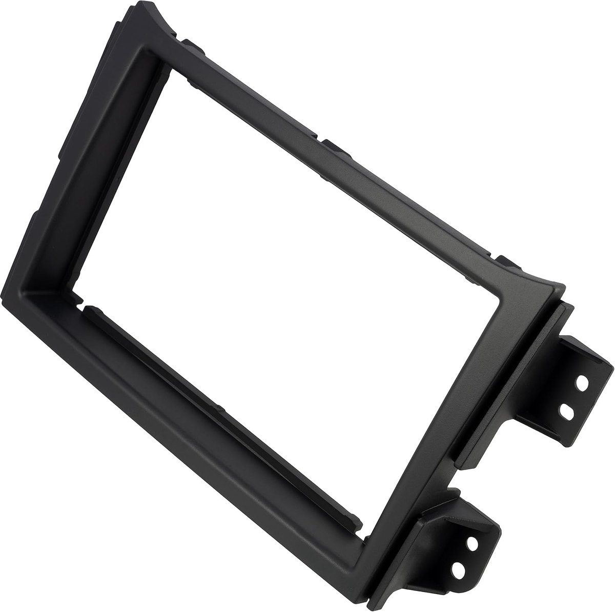 SnelShoppen - 2 DIN Auto Radio Frame/Faceplate/Adapter voor Opel Agila 2008+ en Suzuki Splash 2008+ - Zwart Plastic - Perfecte Pasvorm