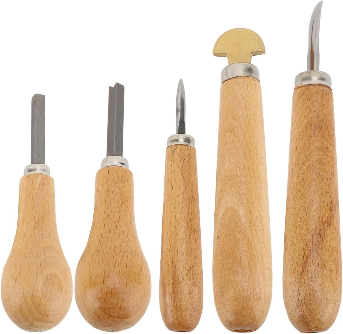SnelShoppen - 5Pcs Edelsteen Zetgereedschap, Juwelier Gereedschap voor Kralen, Bezel en Klauw Lifter, Ergonomisch Handvat, Creatief Ambacht Toolset