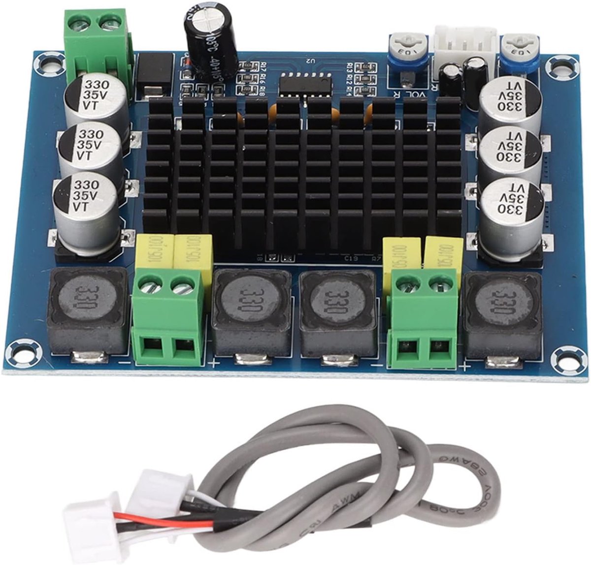 SnelShoppen - 2x120W Dual Channel Audio Versterker Bord HIFI Digitale Versterker voor DIY Thuisbioscoop Speakers, DC12-24V, Hoog Rendement, Laag Verli