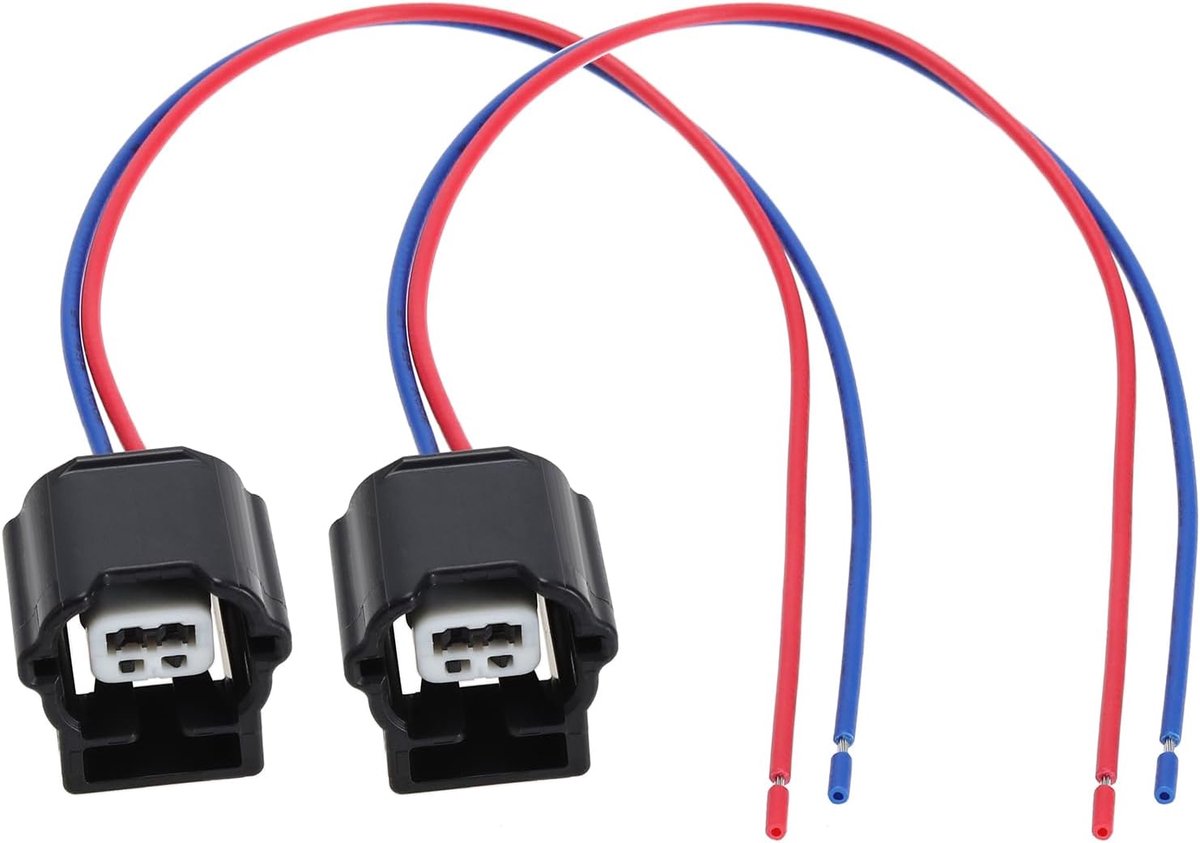 SnelShoppen - 2-Pins Alternator Reparatie Plug Stekker Connector, ABS Kunststof, Geschikt voor Bosch, 15cm Kabel, Set van 2
