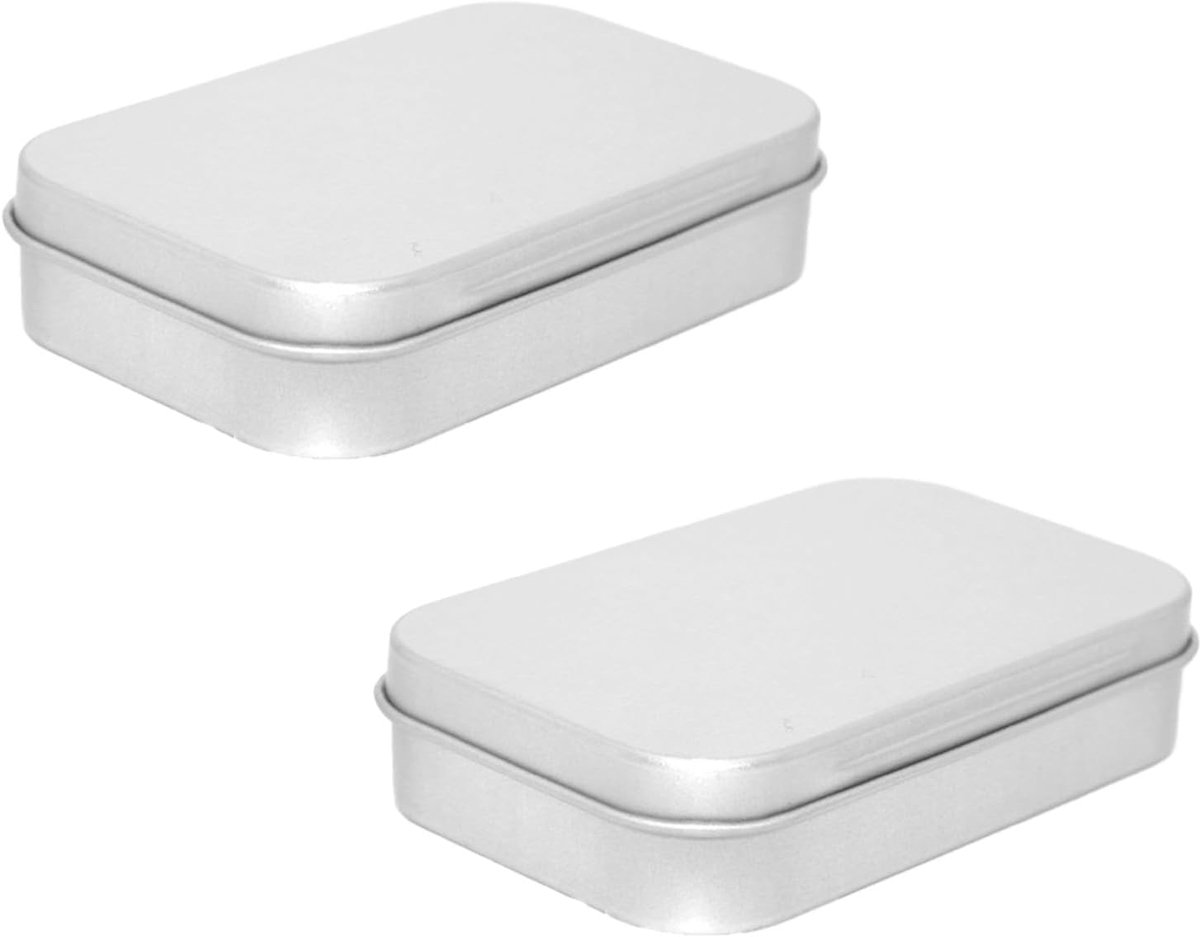 SnelShoppen - Kleine Metalen Opbergdoos, Opbergdoos voor Snoepjes, Koekjes, Sieraden, Kleine Ambachtssleutel (Zilver)