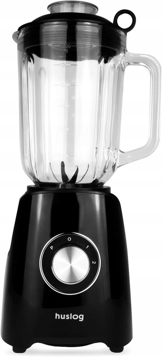 Blender - Zwart - 1,5 L - Glazen Kan met RVS Messen - Voor Smoothies en IJs