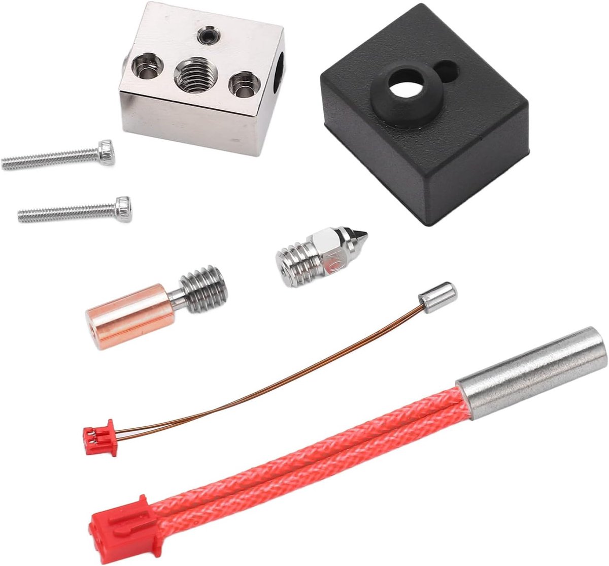 SnelShoppen - Asixxsix Sprite Extruder Verwarmblok Set 0.4mm Hoge Temperatuur -270°C Hot End Extruder Düse Kit voor Ender 3 S1, Ender 3 S1 Pro, CR 10