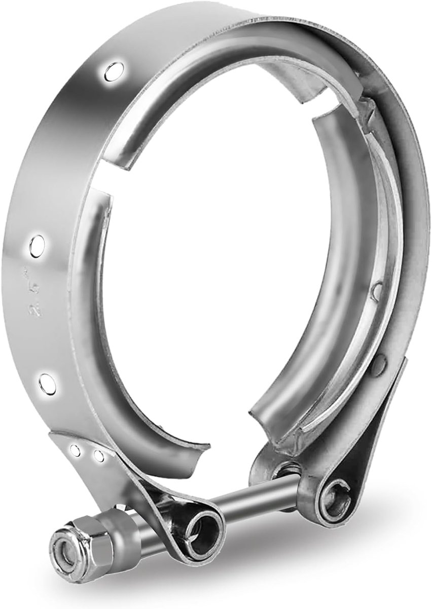SnelShoppen - 2.5 inch 63mm RVS V-Band Uitlaatklem T-Bout, Universele Slangklem voor Auto en Motorfiets